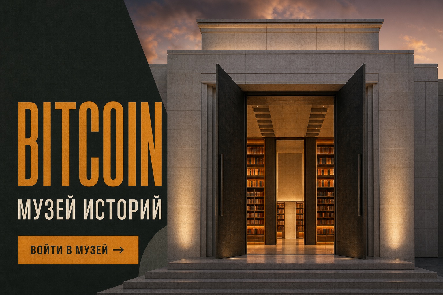 BITCOIN Story Museum, open museum entrance